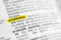 Highlighted English word & x22;prostitution& x22; and its definition at the dictionary
