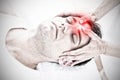 Composite image of highlighted pain Royalty Free Stock Photo