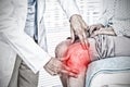 Composite image of highlighted pain Royalty Free Stock Photo