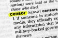 Highlighted word censor concept and meaning