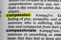 Highlighted word compassion concept and meaning Royalty Free Stock Photo