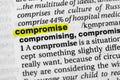 Highlighted word compromise concept and meaning