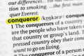 Highlighted word conqueror concept and meaning