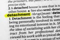 Highlighted word detachment concept and meaning