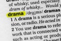 Highlighted word drama concept and meaning