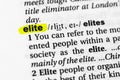 Highlighted word elite concept and meaning