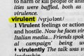 Highlighted word virulent concept and meaning