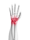 Highlighted wrist Royalty Free Stock Photo