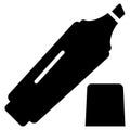 highlighter glyph icon Royalty Free Stock Photo