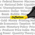 highlighter highlights the word Inflation vector