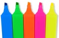 Highlighter markers Royalty Free Stock Photo