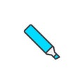 Highlighter pen filled outline icon Royalty Free Stock Photo