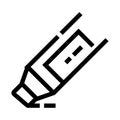 Highlighter pen marking text line tool icon Royalty Free Stock Photo