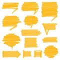 Highlighter Shaded Speech Bubbles Design Elements Royalty Free Stock Photo