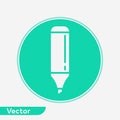 Highlighter vector icon sign symbol Royalty Free Stock Photo