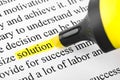 Highlighter and word solution Royalty Free Stock Photo