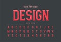 Highlights font and alphabet vector, Writing style typeface letter and number design