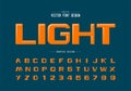 Highlights font and bold alphabet vector, Design typeface letter and number, Graphic text on background