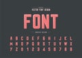 Highlights font and round alphabet vector, Typeface and letter number design