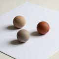 Highlights the smooth texture of the eggshells creating a minimalis Royalty Free Stock Photo