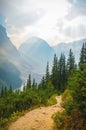 Highline Trail in Lake Louise Royalty Free Stock Photo