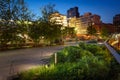 The Highline at twilight, Chelsea, Manhattan, New York City Royalty Free Stock Photo