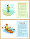 Highlining and Rafting Hobby in Summer Posters