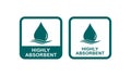 Highly absorbent badge logo icon