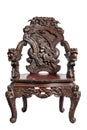 Chinese hardwood armchair with carved with openwork designs