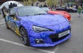 Highly customized Subaru BRZ, sleek coupe with distinctive headlights Royalty Free Stock Photo