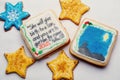 Decorated Christmas Cut Out Cookies With Scripture Verse