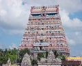 Highly decorated gate to a Hindu temple