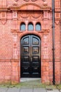 Highly decorative architectural terracotta door frontage Royalty Free Stock Photo