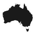 Highly detailed Australia map with borders isolated on background