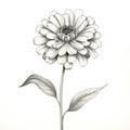 Meticulously Detailed Black And White Flower Illustration In Organic Realism Style