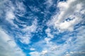 Highly detailed blue cloudy sky background