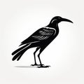 Highly Detailed Crow Illustration Bold Graphic Design Inspired By Arts And Crafts Movement