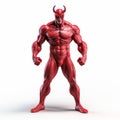 Highly Detailed 3d Comic Book Devil With Hyperbolic Expression