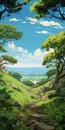 Stunning 2d Illustration Of Bude, Cornwall\'s Enchanting Forest