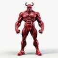 Highly Detailed 3d Model Of A Red Devil In Heroic Masculinity