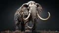 Highly Detailed 3d Rendering Of Ancient Mammoth Sculpture