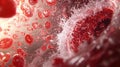 3D Rendering of Platelets Clustering Around a Vascular Injury