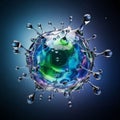 A highly detailed digitally generated image of a virus like structure is Royalty Free Stock Photo