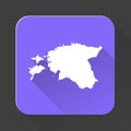 Highly detailed Estonia map with borders isolated on background Royalty Free Stock Photo