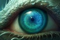 Highly detailed eye of animal. Beautiful illustration picture. Generative AI Royalty Free Stock Photo