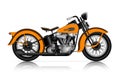 Highly detailed illustration of classic motorcycle Royalty Free Stock Photo