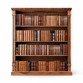 Highly Detailed Illustration Of An Isolated Bookcase With Books