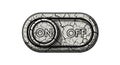Vintage gray ON OFF button vector graphic Royalty Free Stock Photo