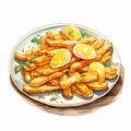 Highly Detailed Illustrations Of French Fries With Egg Yolks