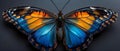 Highly detailed isolated graphic resource of a turquoise blue orange and black butterfly. Concept Royalty Free Stock Photo